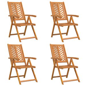 vidaXL Gartenstuhl 4 pcs Braun 57 x 72 x 109 cm Massivholz Akazie
