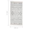 vidaXL Teppich Beige und Blau 100x200 cm Baumwolle