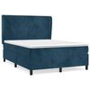 vidaXL Boxspringbett mit Matratze Dunkelblau 140x200 cm Samt