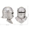 vidaXL Mittelalterlicher Ritterhelm Antik Replik LARP Silbern Stahl