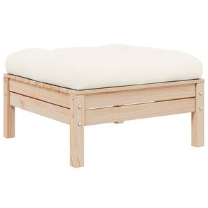 vidaXL Outdoor-Fu&szlig;hocker mit Kissen Massivholz Kiefer