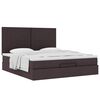 vidaXL Ottoman-Bett mit Matratze Dunkelbraun 160x200 cm Stoff