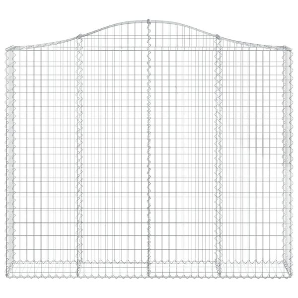 vidaXL Gabionen mit Hochbogen 12 Stk 200x30x160/180cm Verzinktes Eisen