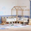 vidaXL Tagesbett und Bank mit Dach 90x200 cm Kiefernholz
