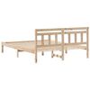 vidaXL Bettrahmen Braun 150 x 200 cm Massives Kiefernholz