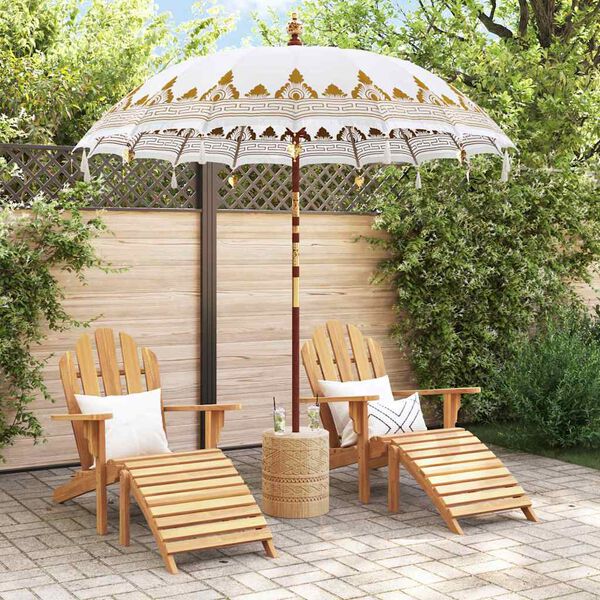 vidaXL Balinesischer Sonnenschirm Creme 215 x 215 x 260 cm