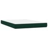 vidaXL Boxspringbett mit Matratze Dunkelgr&uuml;n 160x220 cm Samt