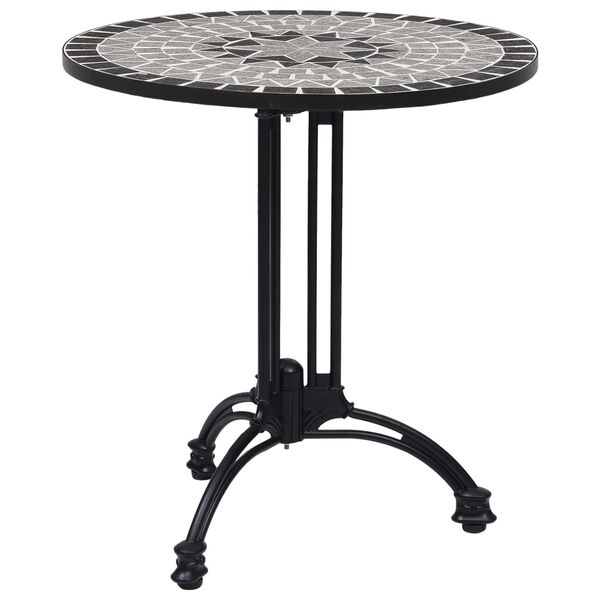 vidaXL Bistrotisch-Gestell Schwarz &Oslash;60x72 cm Aluminiumguss