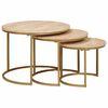 vidaXL Nesting-Couchtische 3 stk. Braun 54 x 54 x 40 cm