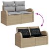 vidaXL Garten-Sofa-Set 7 pcs Beige und Hellgrau