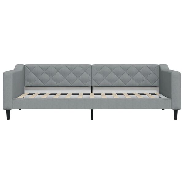 vidaXL Tagesbett Hellgrau 90x200 cm Stoff