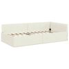 vidaXL Eckbettgestell mit Matratze Sonstiges 2 pcs Creme Samt