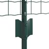 vidaXL Zaun mit Pfosten Gr&uuml;n 0,4 x 25 m Stahl und PVC