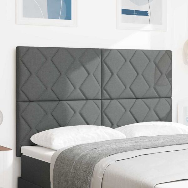 vidaXL Kopfteil Grau 160 cm Stoff