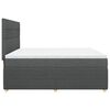 vidaXL Boxspringbett mit Matratze Dunkelgrau 200x200 cm Stoff