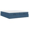 vidaXL Ottoman-Bett mit Matratzen Blau 160x200 cm Stoff