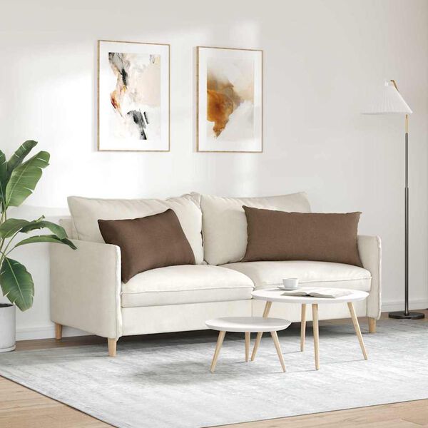 vidaXL Sofakissen 2 pcs Braun 80 x 40 cm Stoff