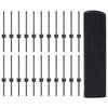 vidaXL Zaun mit Pfosten Grau 0,4 x 50 m Stahl und PVC