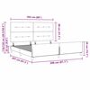 vidaXL Bettgestell mit Kopfteil Taupe 200 x 200 cm Stoff