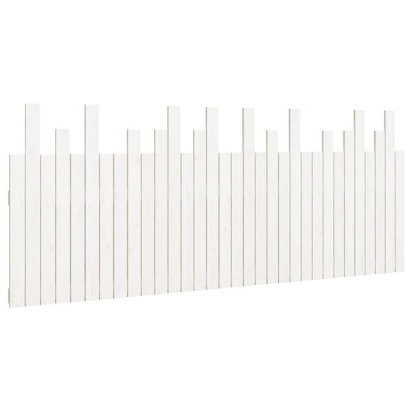 vidaXL Wand-Kopfteil Weiß 204x3x80 cm Massivholz Kiefer