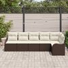 vidaXL Gartensofa-set 6 pcs Braun Poly-Rattan
