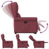 vidaXL Relaxsessel mit Aufstehhilfe Weinrot Stoff