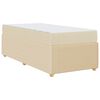 vidaXL Bettrahmen mit Matratze Creme 90 x 200 cm Stoff