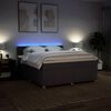 vidaXL Boxspringbett mit Matratze Dunkelbraun 180x200 cm Stoff