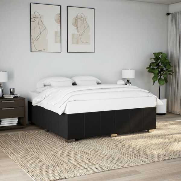 vidaXL Bettgestell ohne Matratze Schwarz 180x200 cm Stoff