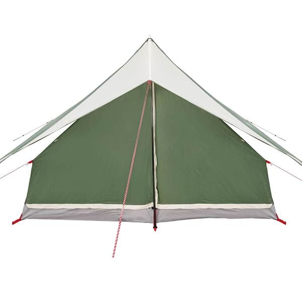vidaXL Familienzelt mit Dach Gr&uuml;n und Wei&szlig; 315 x 286 x 200 cm