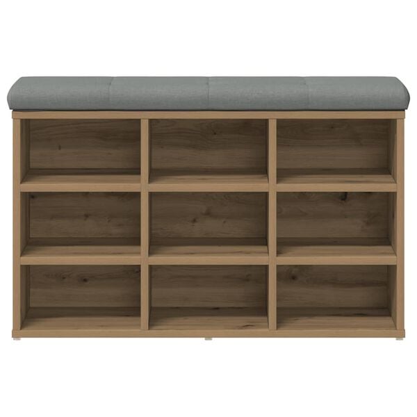 vidaXL Schuhbank Artisan-Eiche 82x32x50 cm Holzwerkstoff