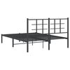vidaXL Bettgestell mit Kopfteil Metall Schwarz 140x200 cm