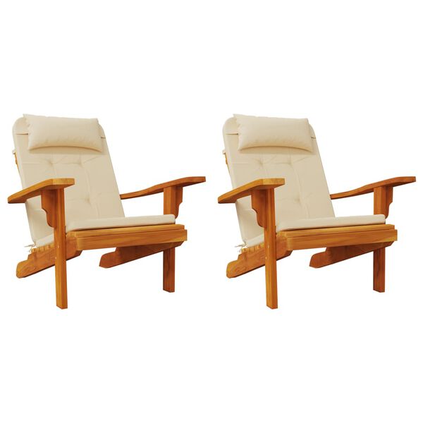 vidaXL Adirondack-Auflagen 2 Stk. Beige Oxford-Gewebe