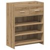 vidaXL Schuhschrank 73,5 x 36 x 92 cm Holzwerkstoff Artisan-Eiche