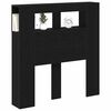 vidaXL LED Kopfteil Schwarz Eichen-Optik 100 x 18,5 x 103,5 cm