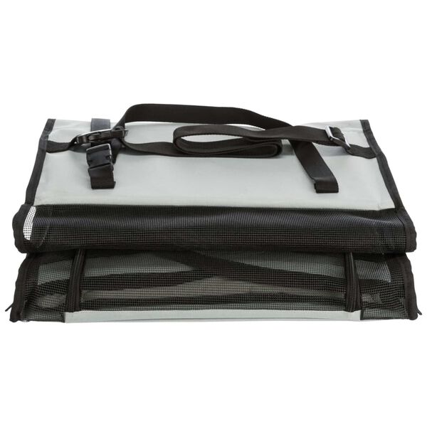 TRIXIE Haustier-Autositz 44x40x37 cm Grau und Schwarz