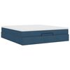 vidaXL Ottoman-Bett mit Matratze Blau 160x200 cm Stoff