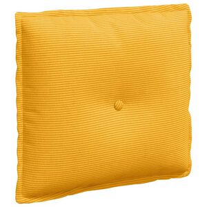 vidaXL R&uuml;ckenkissen Helles Gelb 50 x 45 cm Cordstoff