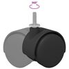 vidaXL Bockrolle 12 pcs Schwarz und Silber 37,8 x 40 mm Eisen und PP