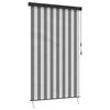 vidaXL Rollo Anthrazit und Wei&szlig; 140 x 250 cm Stoff und Aluminium