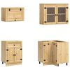vidaXL Schrank mit Regal mit Speicher 8 pcs Honig Massives Kiefernholz