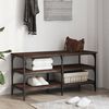 vidaXL Schuhbank Braun Eichen-Optik 100x38,5x49 cm Holzwerkstoff
