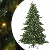vidaXL K&uuml;nstlicher klappbarer Weihnachtsbaum Gr&uuml;n 180 cm PVC und Stahl