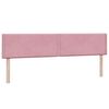 vidaXL Boxspringbett mit Matratze Rosa 180x210 cm Samt