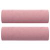 vidaXL Zierkissen 2 Stk. Rosa Ø15x50 cm Samt