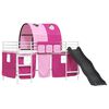 vidaXL Kinder-Etagenbett Wei&szlig; und Rosa 79,5 x 200 cm Metall