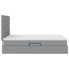 vidaXL Bett mit Stauraum und LED Hellgrau 140 x 190 cm Polyester