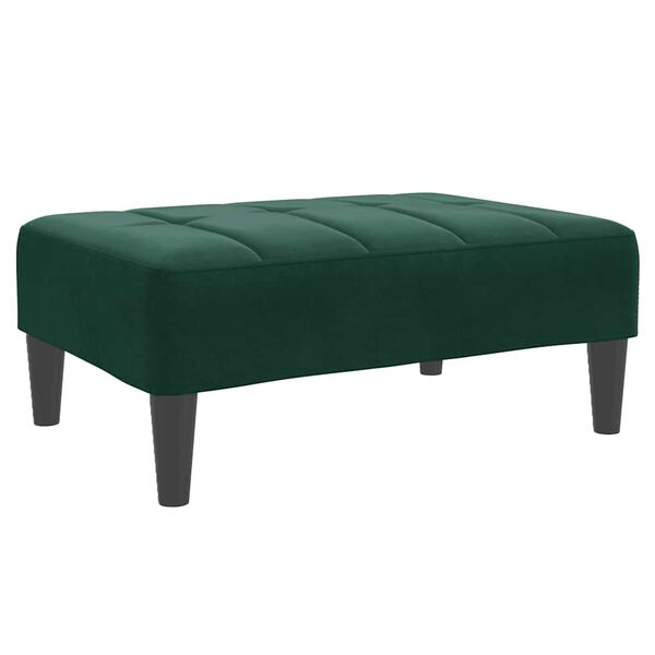 vidaXL Fu&szlig;hocker Dunkelgr&uuml;n 77x55x31 cm Samt