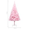 vidaXL K&uuml;nstlicher Weihnachtsbaum mit Beleuchtung & Kugeln Rosa 240cm