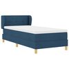 vidaXL Boxspringbett mit Matratze mit Kopfteil Blau 90 x 200 cm Stoff